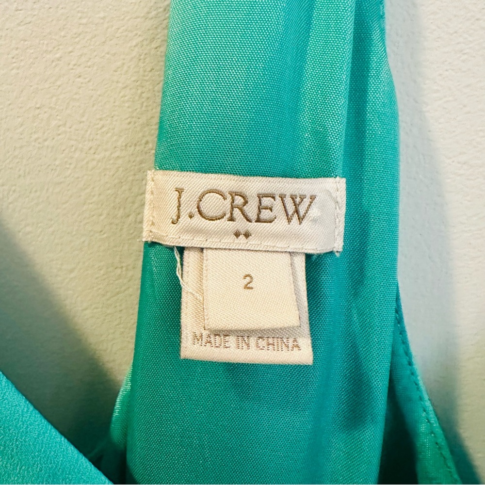 J. Crew Racerback Mint Green Lined Maxi Dress Size 2 Y2K - Picture 9 of 11